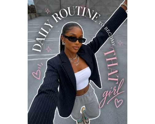 THAT girl daily routine cover photo collage