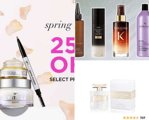 Beauty, Cosmetics, Skincare Essentials cover photo collage