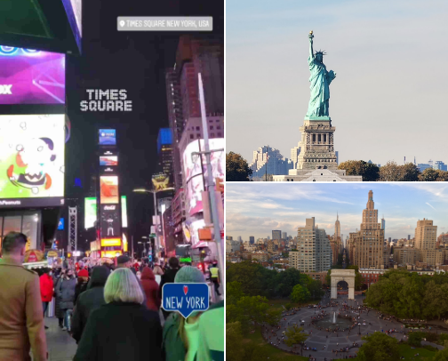 Cheapest trip to NY cover photo collage