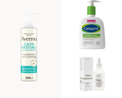Affordable Skincare Products that actually work (includes products for sensitive skin) cover photo collage