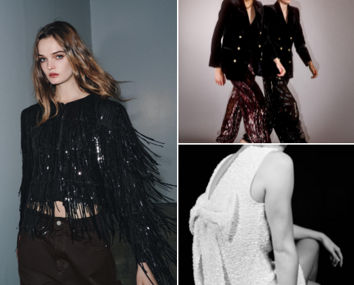 Parisian Chic, Sparkle, Sequins ✨ Perfect for Party, New Year’s Eve & Holidays 🖤 My Dark Boho Chic Noir Wishlist cover photo collage