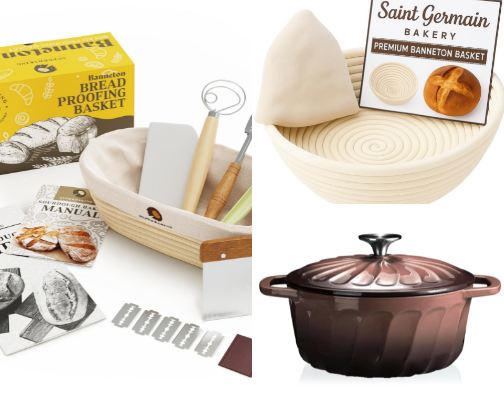 Sourdough starter kit cover photo collage