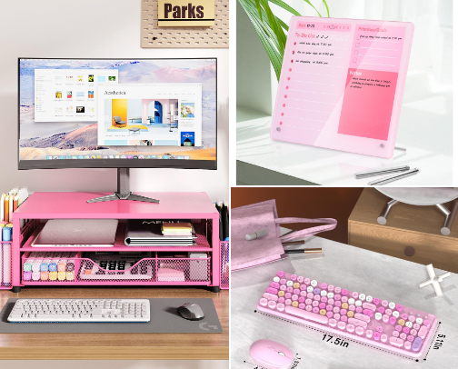 Pink Office Vibes cover photo collage
