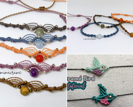 Micro Macramé Jewelry- Youtube Tutorials cover photo collage