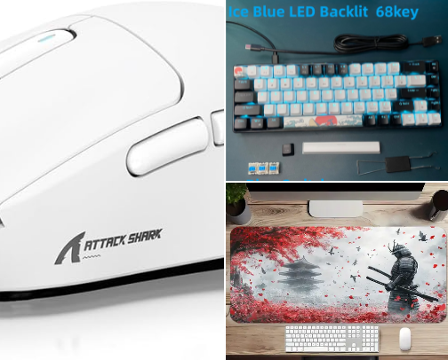 computer accessories cover photo collage