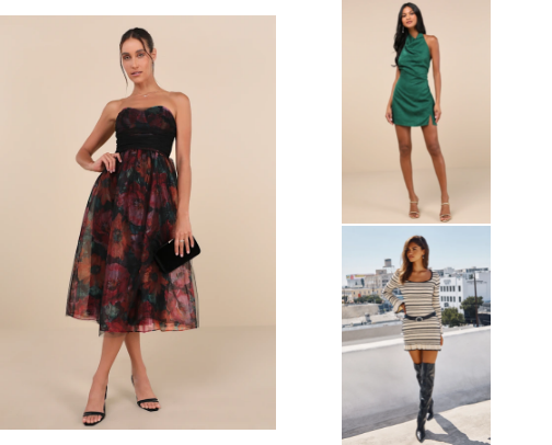 Lulus dress🖤 cover photo collage