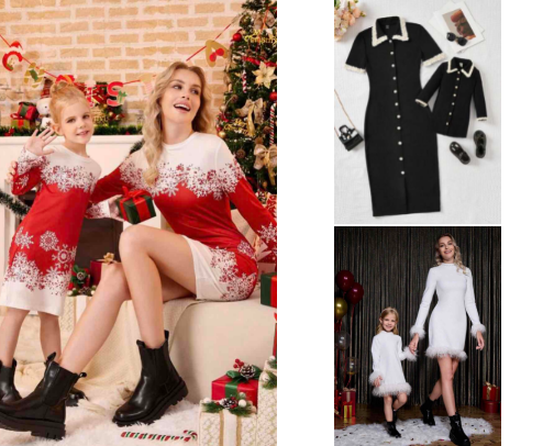 Mama's and little Girl's matching cover photo collage