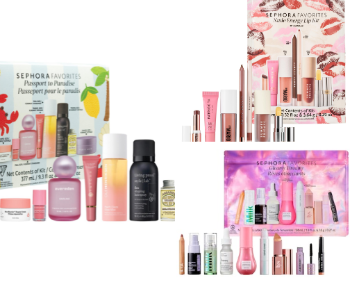 Sephora's must have sets cover photo collage