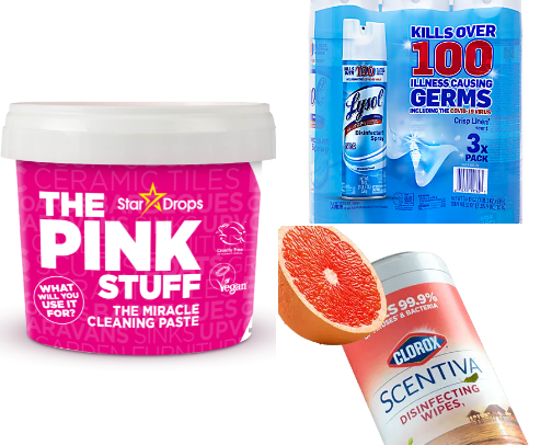 Cleaning products because...clean freak duh! cover photo collage