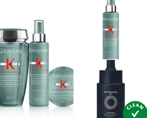 Gentlemen's hair products cover photo collage