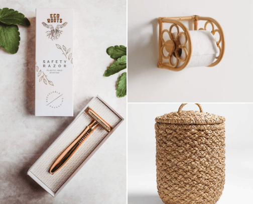 Sustainable Bathroom Goods cover photo collage