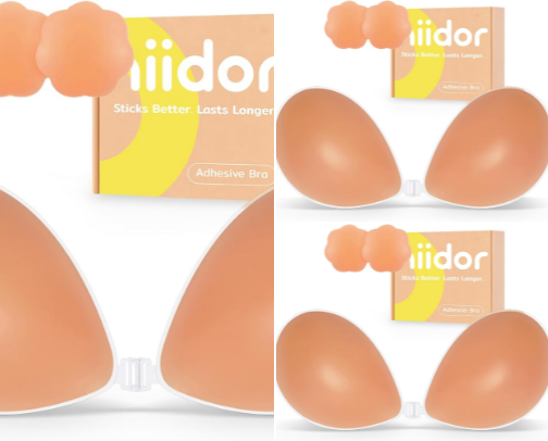 Bra Strapless Ultra Sticky Invisible That Are Breathable, Seamless, and Stay Put cover photo collage
