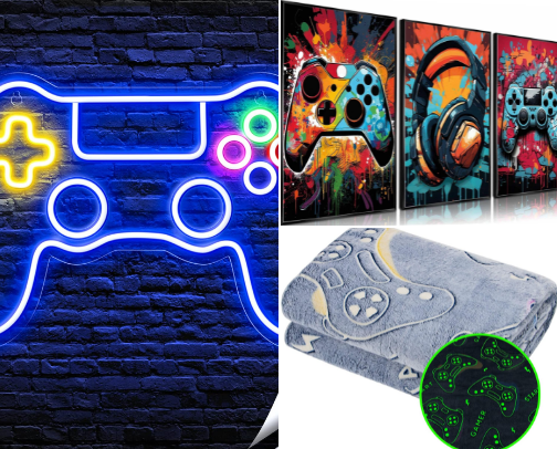 Boys Gaming Room cover photo collage