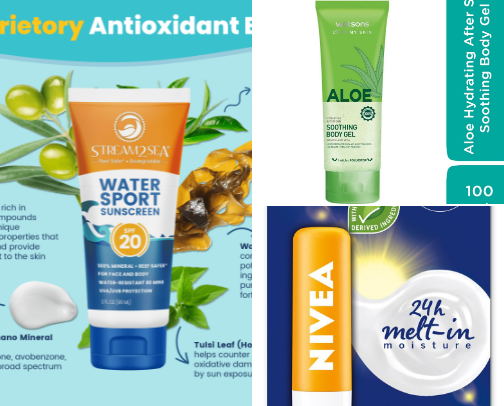travel essentials list for a tropical country 🌴☀️ cover photo collage