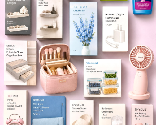 Amazon Dorm must haves as a first time college student 🏠 cover photo collage