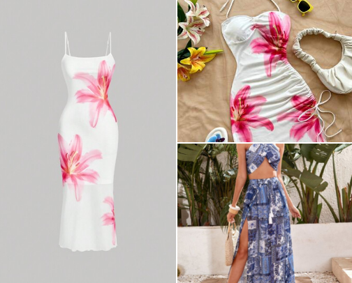 shein summer fits cover photo collage