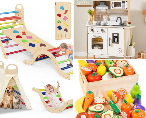 Christmas toy list for ages 1-3 cover photo collage