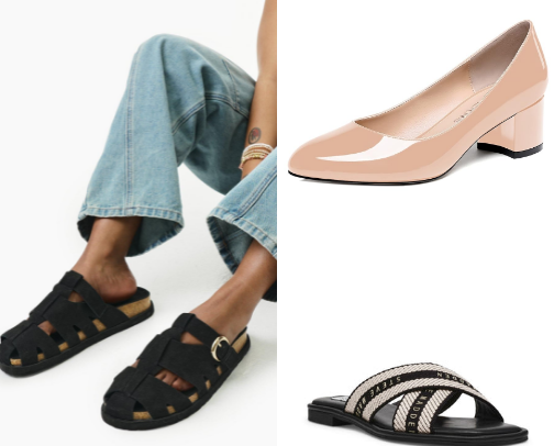 Summer shoes cover photo collage