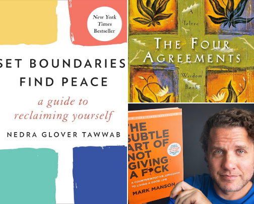 protect your peace reading list cover photo collage