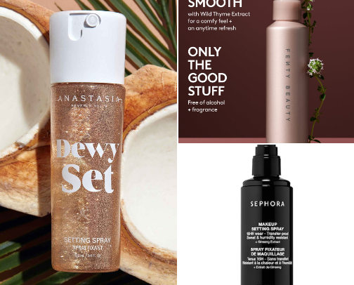 Rating Setting Sprays for dry skin girlies 🧴 cover photo collage