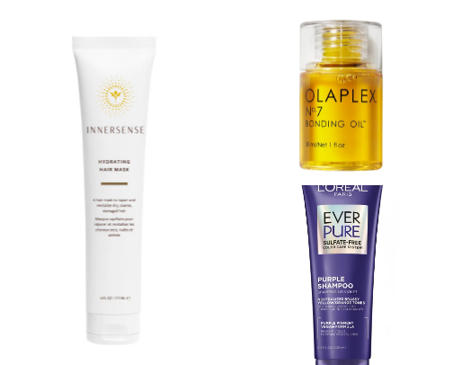 products for dyed and damaged hair cover photo collage