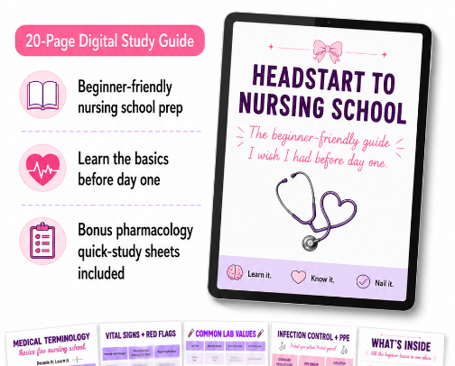 SURVIVING Nursing School *MUST HAVES* 🩺 (What I wish I knew before day 1)✨ cover photo collage