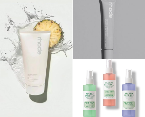 skin & hair care that makes me glow 🧖🏻‍♀️✨ cover photo collage