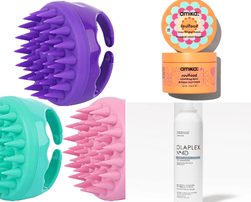 Hair tools and products cover photo collage