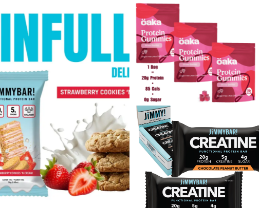 Protein snacks that are yummy 🤤 cover photo collage
