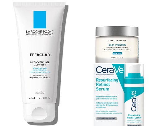 Skincare for acne prone skin (and aging womp womp) cover photo collage