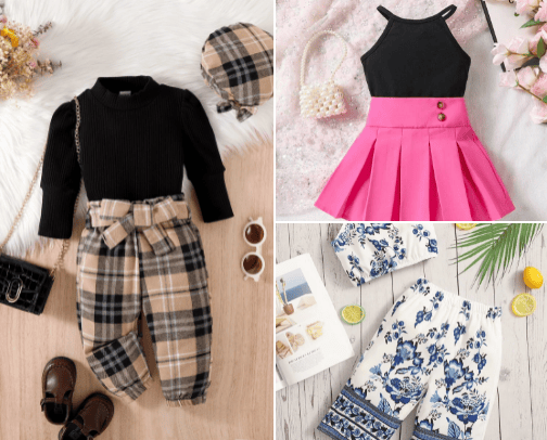 Baby girl apparel💗 cover photo collage
