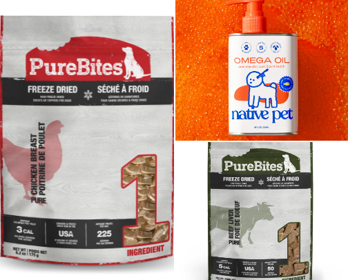 Dog treats and supplements cover photo collage