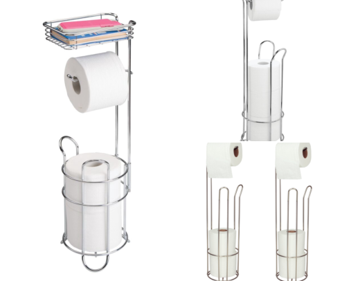 I Finally Found Bathroom Storage That Fits Next to My Tiny Toilet cover photo collage