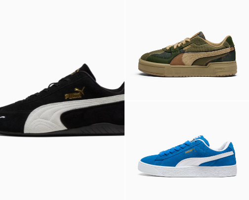 Puma sneakers cover photo collage