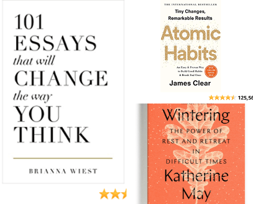 Books that helped shift my mindset cover photo collage