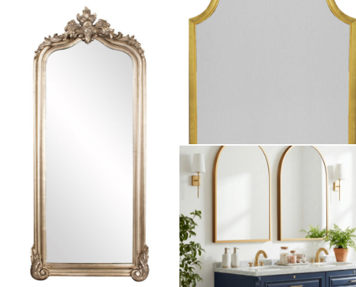 Statement Mirrors (Luxury Look for Less). cover photo collage