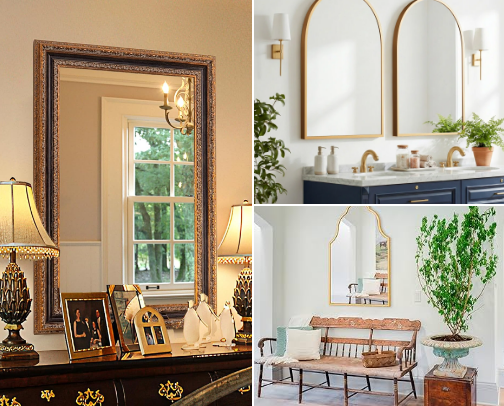 Statement Mirrors (Luxury Look for Less). cover photo collage