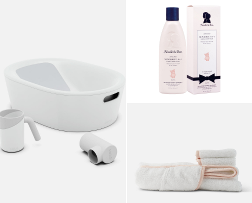 First time mom survival guide: BATHTIME essentials cover photo collage