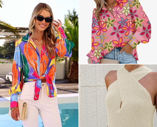 Fresh and flirty tops cover photo collage