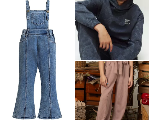 Different kinds of Pants for Kids. cover photo collage