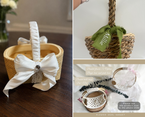 Handmade Flower Girl Baskets I Found After My Niece Rejected Three Others cover photo collage