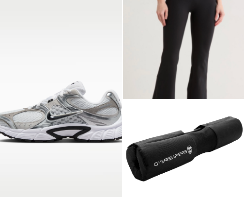 Gym girlie things 💪🏼🤍 cover photo collage