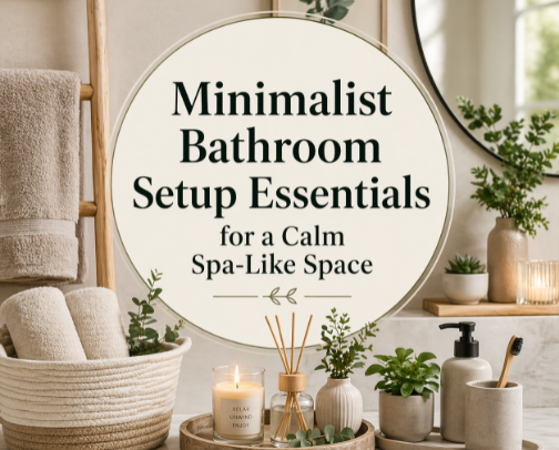 Minimalist Bathroom Setup Essentials for a Calm Spa-Like Space cover photo collage
