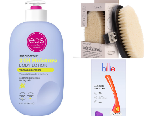 fave body care items cover photo collage