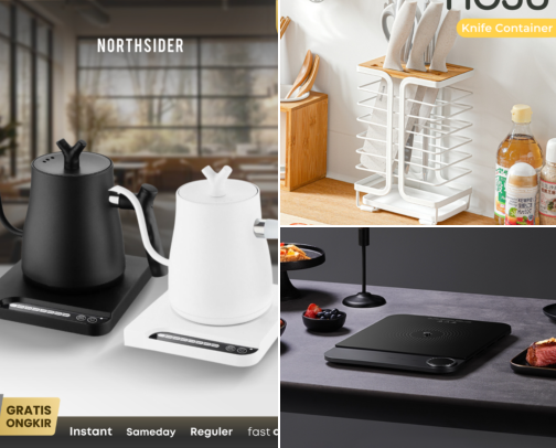 Peralatan Dapur Estetik ala Rumah Terbuka / Minimalis Modern yang Wajib dimiliki cover photo collage