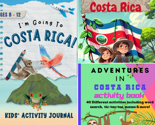Costa Rica workbooks and education to make vacation meaningful cover photo collage