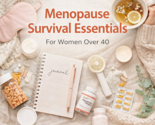 Menopause Survival Essentials cover photo collage