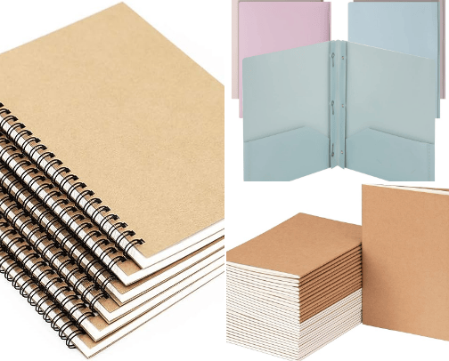 Notebooks and Folders cover photo collage