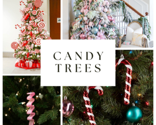 Candyland Christmas: Tree Decor Choices cover photo collage