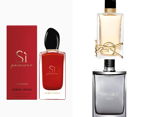 Top perfume scents cover photo collage